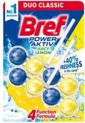 Bref Power Aktiv Lemon tuhý toalett frissítő 2 x 50 g