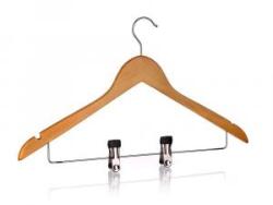  Banquet Vállfa csipesszel 44 * 28 cm fa + fém Brilanz 22MC019BR Kifutó termék! (22MC019BR)