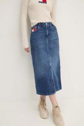 Tommy Jeans farmer szoknya midi, egyenes, DW0DW19646 - kék 28