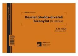 Pátria Nyomtatvány Készlet átadási-átvételi bizonylat 8 tételes 25x4 lapos tömb A/5 fekvő (b.12-122/v)