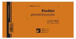 Pátria Nyomtatvány Kiadási pénztárbizonylat 25x2 lapos tömb 203x102 mm (b.318-103/v)