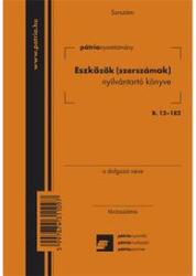 Pátria Nyomtatvány Eszközök (szerszámok) nyilvántartó könyve 4 lapos füzet (b.12-182) - irodaszer