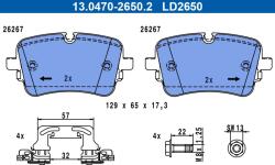ATE set placute frana, frana disc ATE Ceramic 13.0470-2650.2 (13.0470-2650.2)