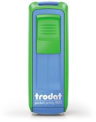 Trodat Bélyegző, TRODAT "Pocket Printy 9511", zöld-kék ház, fekete párnával (9511Z/K/F) - tonerpiac