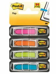 3M Jelölőcímke, műanyag, 4x24 lap, 11, 9x43, 2 mm, nyíl, 3M POSTIT, vegyes (70071353612) - tonerpiac