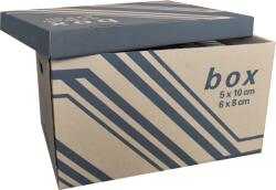 Fornax Archiváló konténer karton doboz fedeles 52x35x30cm, külön záródó levehető fedéllel Fornax (A-403404) - tonerpiac