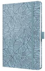 Sigel Jegyzetfüzet, exkluzív, 135x203 mm, vonalas, 87 lap, keményfedeles, SIGEL "Jolie", Blue Monstera (JN353)