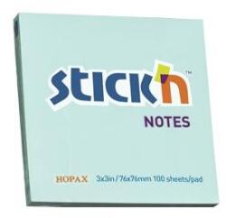 Stickn Öntapadó jegyzettömb STICK`N 76x76mm pasztel kék 100 lap (21149) - tonerpiac