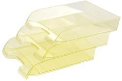 BLUERING Irattálca műanyag 550 extra széles 345x270x67mm, Bluering®, áttetsző sárga - tonerpiac