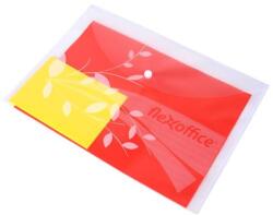 FlexOffice Irattartó tasak, A4, PP, patentos, 120 mikron, FLEXOFFICE, "FO-CBF02", áttetsző, mintás (FO-CBF02) - tonerpiac