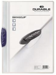 DURABLE Gyorsfűző, klipes, A4, DURABLE "Swingclip® 30", sötétkék (226007) - tonerpiac