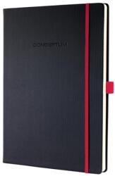 Sigel Jegyzetfüzet, exkluzív, A4, vonalas, 97 lap, keményfedeles, SIGEL "Conceptum Red Edition", fekete-piros (CO661)