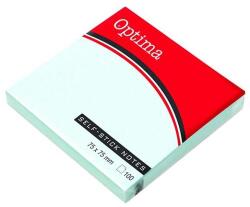 Optima Öntapadós jegyzet OPTIMA 75x75mm pasztell kék 100 lap (22917) - tonerpiac