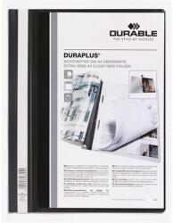 DURABLE Gyorsfűző, A4, széles, panorámás, DURABLE "DURAPLUS®", fekete (257901) - tonerpiac