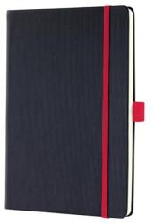 Sigel Jegyzetfüzet, exkluzív, A5, vonalas, 97 lap, keményfedeles, SIGEL "Conceptum Red Edition", fekete-piros (CO663)