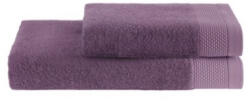 SOFT COTTON BAMBOO törölköző és fürdőlepedő ajándékszett, 2 db Lila - orgona lila / Lila