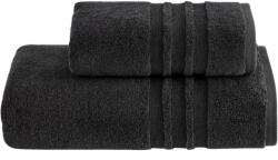 SOFT COTTON PRESTIGE törölköző és fürdőlepedő szett, 2 db Fekete antracit / Black anthracite