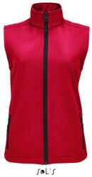 Sol'S Női RACE cipzáras softshell mellény, SOL'S SO02888, Pepper Red-XL (so02888pre-xl)