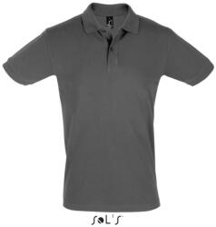 SOL'S Férfi PERFECT két gombos rövid ujjú galléros piké pamut póló, SOL'S SO11346, Dark Grey-3XL (so11346dg-3xl)