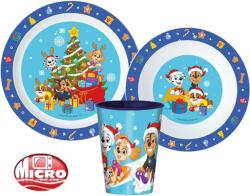 Nickelodeon Mancs Őrjárat Karácsony étkészlet, micro műanyag szett 260 ml-es pohárral Nr7