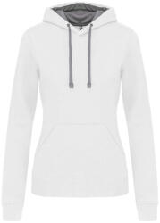 Kariban KA465 LADIES’ CONTRAST HOODED SWEATSHIRT (ka465wh/fg-m) - polokozpont