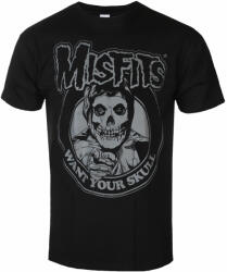 Plastic Head Tricou pentru bărbați MISFITS - WANT YOUR SKULL - NEGRU - PLASTIC HEAD - PH12730