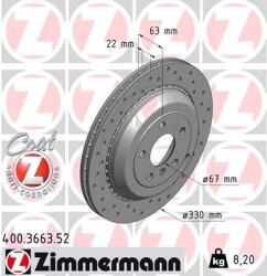 ZIMMERMANN Disc frana ZIMMERMANN SPORT Z 400.3663. 52 (400.3663.52)