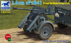 Bronco Models Bronco 2.8cm sPzb41 On Larger Steel-Wheeled carriage w/Trailer 1: 35 (CB35141)