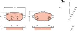 TRW set placute frana, frana disc TRW GDB2480 (GDB2480)
