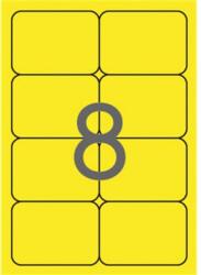 APLI Etikett, 99, 1x67, 7 mm, színes, kerekített sarkú, APLI, neon sárga, 160 etikett/csomag (LCA2874) - papiruniverzum