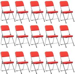 Chairs ON Set 15 scaune pliabile ieftine și rezistente pe roșu