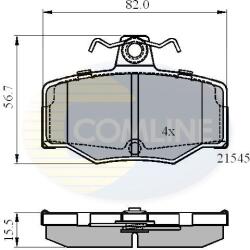 COMLINE set placute frana, frana disc COMLINE - centralcar - 80,87 RON