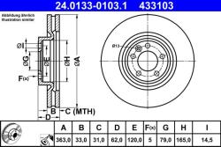 ATE Disc frana ATE 24.0133-0103.1 (24.0133-0103.1)