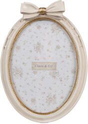 Clayre & Eef Rama foto perete / masa polirasina bej aurie 16x3x22 cm, 13x18 cm (2F1165)