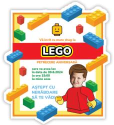 Personal Invitații personalizate 6 buc - Lego