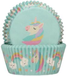 Funcakes Coșulețe pentru brioșe - Albastre Unicorn, 48 buc