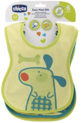Chicco Easy Meal Bib - frottír előke vízálló hátlappal 3db-os - kutya