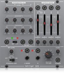 BEHRINGER 305 EQ/MIXER/OUTPUT modul de sintetizator, EQ parametric analogic, mixer și modul de ieșire pentru Eurorack (305 EQ/MIXER/OUTPUT)