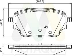 MOTAQUIP set placute frana, frana disc MOTAQUIP LVXL2073 - automobilus