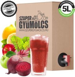 Szupergyümölcs Cékla / Alma / Citrom 100% Gyümölcslé 5 Literes Kiszerelés Bag-in-Box