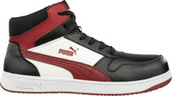 PUMA Frontcourt BLK/WHT/RED Mid S3L ESD FO HRO SR munkavédelmi bakancs (630050-44)