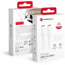 Forcell F-ENERGY C338 kábel Type C - Type C PD QC4.0 3A 60W 0, 5 m fehér