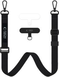 Tech-protect C6S csukló és nyak telefontartó pánt fekete színben