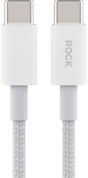 ROCK Kábel Z20 - Type C to Type C - PD 60W 3A 1 méter fehér
