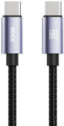 ROCK Cable Deep Indigo sorozat fonott - Type C to Type C - PD 60W 1, 2 méter fekete