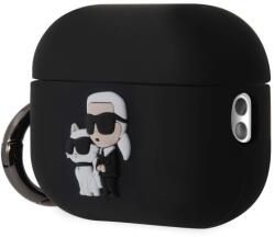 Karl Lagerfeld Airpods Pro 2 Karl Lagerfeld KLAP2RUNKC 3D Logo NFT Karl and Choupette Szilikon tok fekete