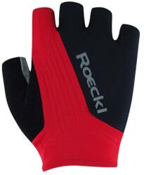 Roeckl Belluno black/fiery red rövid kerékpáros kesztyű