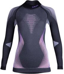 UYN Lady Evolutyon UW Shirt LG SL Turtle Neck Melange, anthracite melange-raspberry-purple aláöltöző felső