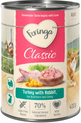Feringa 12x400g Feringa Classic Meat Menü Nyúl & pulyka nedves macskatáp