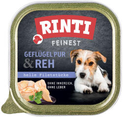 RINTI 22x150g RINTI Feinest Szárnyas pur & szarvas nedves kutyatáp